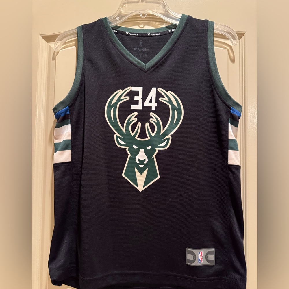 🏀 NBA Milwaukee Bucks #34 Antetokounnpo Fanatics Basketball Jersey